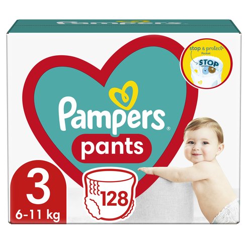 Pampers Pants No3 (6-11kg) Пелени Панталони 128 пелени