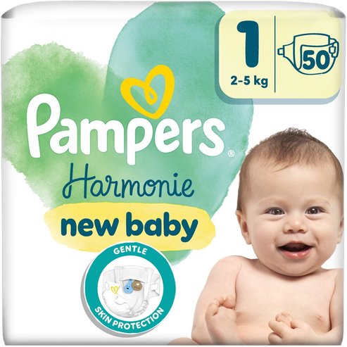 Pampers Harmonie No1 (2-5kg) 50 пелени
