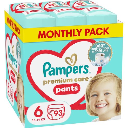 Pampers Premium Care Pants Monthly Pack No6 (13-19kg) Памперси гащи 93 Памперси