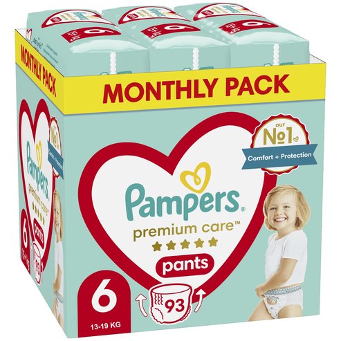 Pampers Premium Care Pants Monthly Pack No6 (13-19kg) 93 Памперси