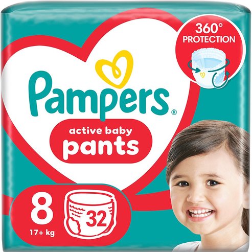 Pampers Active Baby Pants Νο8 (17+kg) 32 бр