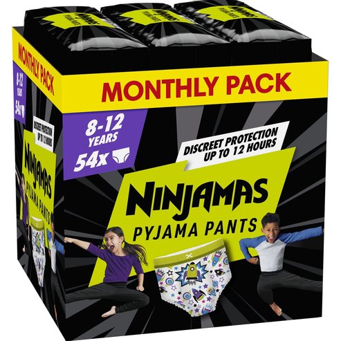 Pampers Ninjamas Pyjama Pants Boy 8-12 Years (27-43kg) Monthly Pack 54 бр