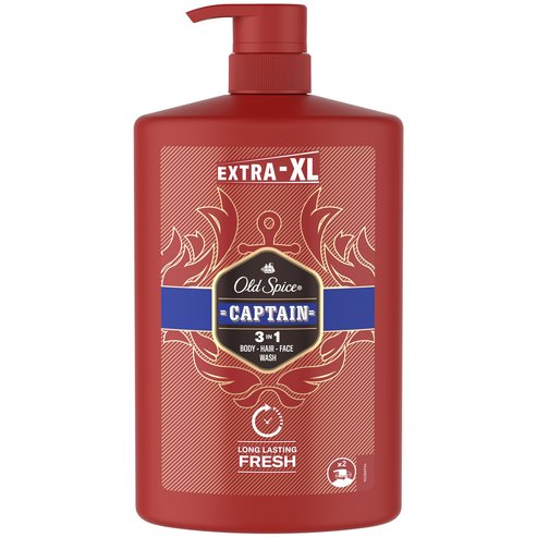 Old Spice Captain 3in1 Shower & Shampoo Gel 1L