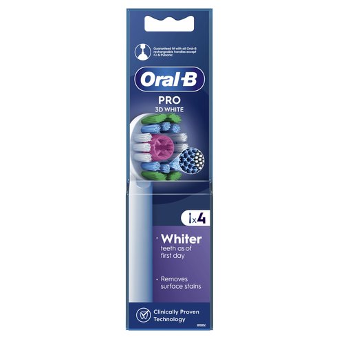 Oral-B Pro 3D White Electric Toothbrush Heads 4 бр