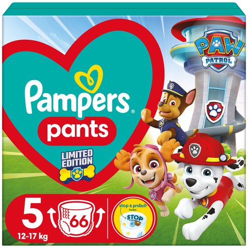 Pampers Pants Paw Patrol Limited Edition No5 (12-17kg) Пелени Вракаки 66 пелени