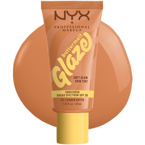 Nyx Professional Makeup Buttermelt Glaze Soft Glow Skin Tint Spf30, 30ml - 03 Cashew Butta