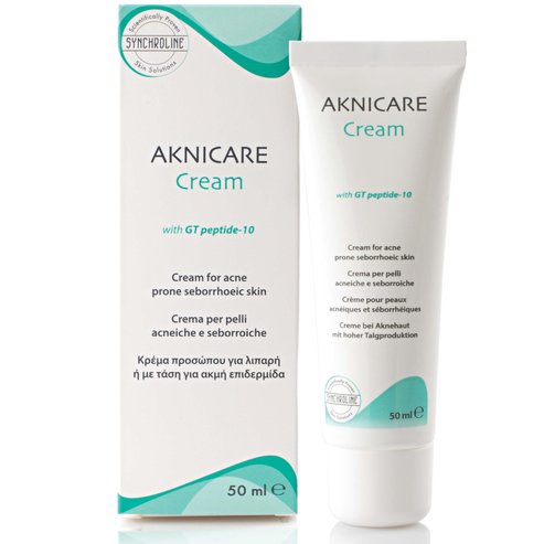 Synchroline Aknicare Cream w/ GT peptide 10% Крем за лице за мазна или склонна към акне кожа 50ml