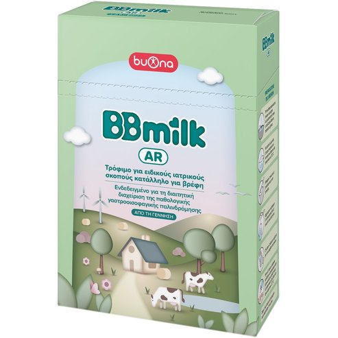 Buona BBmilk AR Мляко на прах за диетично хранене на кърмачета с диагностициран гастроезофагеален рефлукс, подходящо от раждането 400g