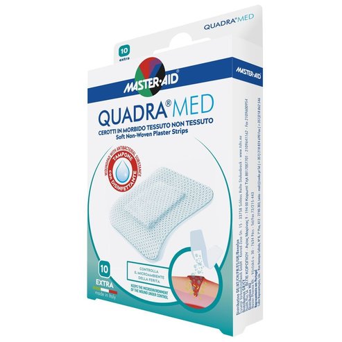 Master Aid Quadra Med Soft Non-Woven Plaster Strips Extra 45x57mm 10 бр