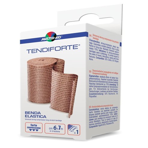 Master Aid Tendiforte Benda Elastica Universal Strong-Compression Long Stretch Bandage 1 бр - 6cm x 7m