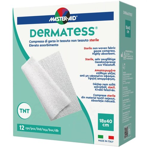 Master Aid Dermatess Sterile Non Woven Fabric Gauze Compress 18x40cm 12 броя