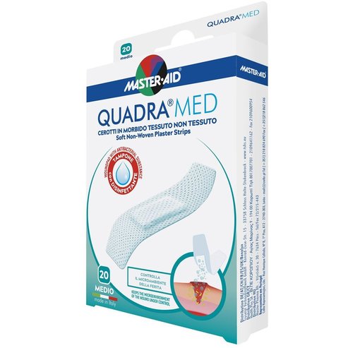 Master Aid Quadra Med Medio Soft Non-Woven Plaster Strips 78x20mm 20 бр