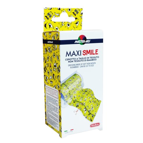 Master Aid Maxi Smile Детска лепкава ролка от непрекъсната марля 50x8cm