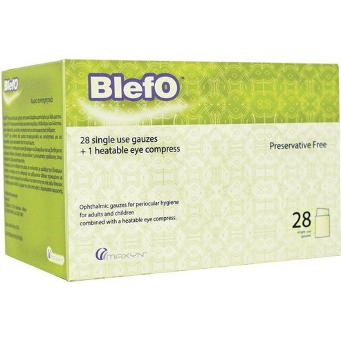 Maxyn Blefo Ophtalmic Gauzes 28 бр & Heatable Eye Compress 1 бр