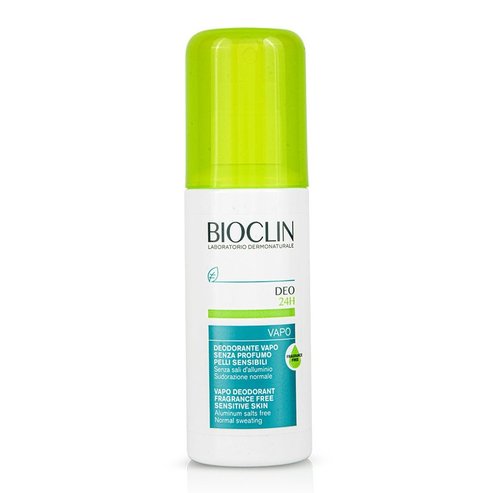 Bioclin Deo 24h Vapo Дезодориращ спрей без аромат за чувствителна кожа, идеален за нормално изпотяване 100ml
