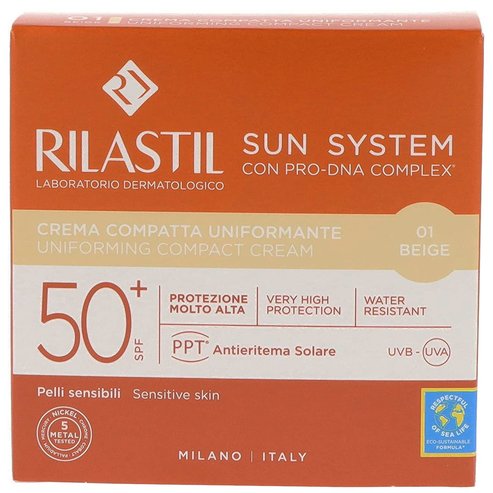 Rilastil Sun System Uniforming Compact Cream Spf50+, 10g - 01 Beige
