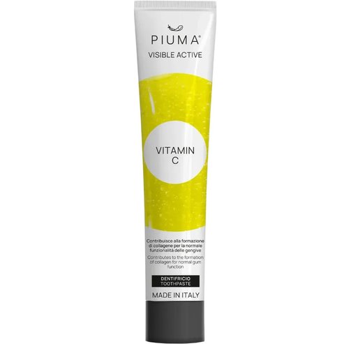 Piuma Visible Active Vitamin C Toothpaste Паста за Зъби с Витамин C, която Подпомага Възстановяването на Тъканите на Венците със Склонност към Кървене с Вкус на Мента 75ml