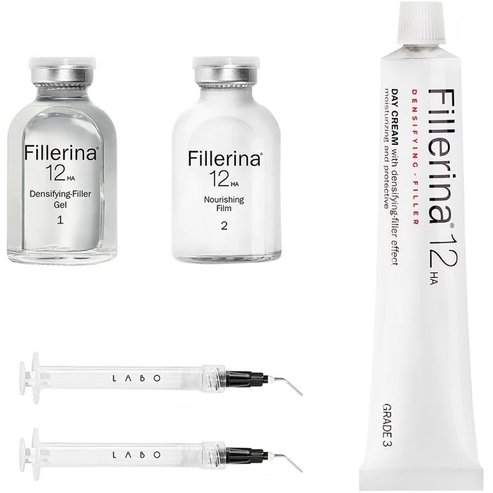 Fillerina Promo 12HA Densifying Filler Complete Treatment Gel 30ml & Nourishing Film 30ml & Подарък Densifying Filler Day Cream Grade 3, 50ml