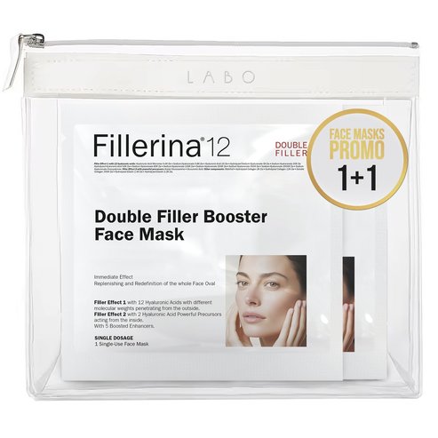 Fillerina Promo 12 Double Filler Booster Face Mask 2 бр & Подарък торбичка 1 бр