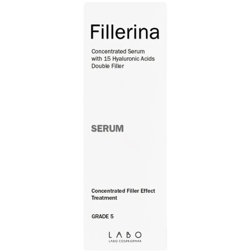 Fillerina 15ΗΑ Concentrated Filler Effect Treatment Grade 5 Serum Серум за лице за интензивна антиейдж грижа за възстановяване & регенерация отвън & отвътре на плътността, обема & отпускането с комплекс от 15 хиалуронови киселини 30ml