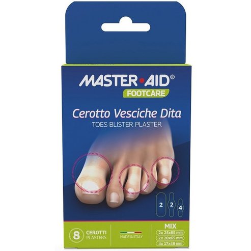Master Aid Footcare Toes Blister Plaster Хидроколоидна лепенка за мехури 8 броя