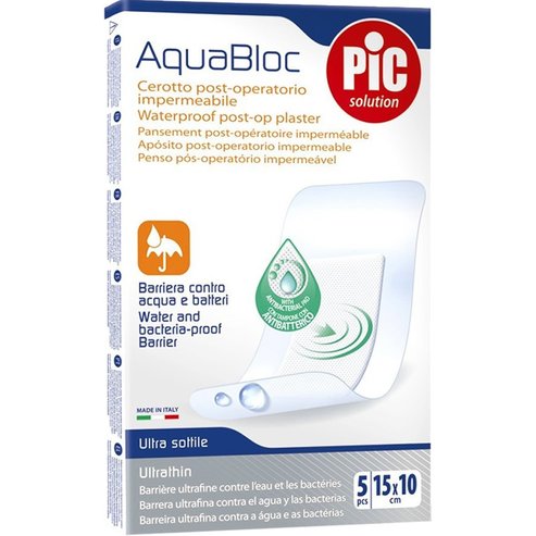 Pic Solution Aquabloc Waterproof Post-op Plaster 5 бр - 15cm x 10cm