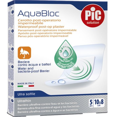 Pic Solution Aquabloc Waterproof Post-op Plaster 5 бр - 10cm X 8cm