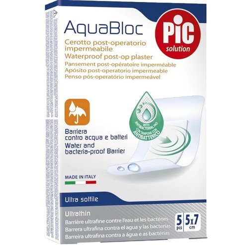 Pic Solution Aquabloc Waterproof Post-op Plaster 5 бр - 5cm x 7cm