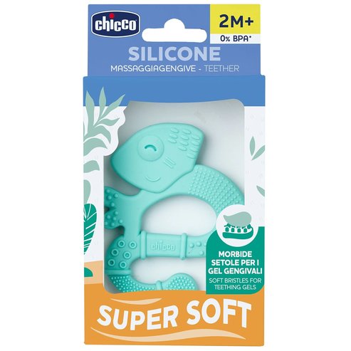 Chicco Silicone Teether Super Soft 2m+ Игуана 1 брой - зелена