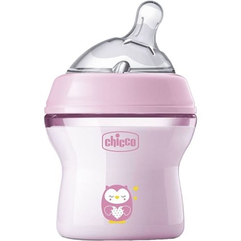 Chicco Natural Feeling Plastic Bottle 0m+ 150ml, 1 брой - розово
