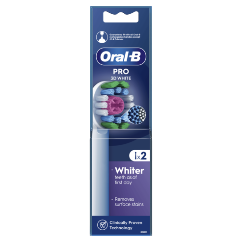 Oral-B Pro 3D White Electric Toothbrush Heads 2 бр