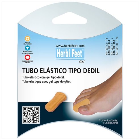 Herbi Feet Elastic Digital Cap with Gel Бежов 1 бр - Small