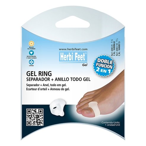 Herbi Feet Gel Ring Toe Spreader & Ring Бежов 1 бр - Large