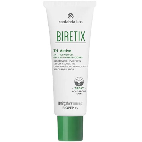 Biretix Tri-Active Anti-Blemish & Anti-Imperfections Gel Кератолитичен Гел за Лице, който Регулира Секрецията на Себум & Подобрява Състоянието на Кожата 50ml