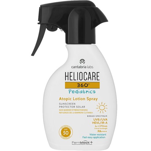 Heliocare 360 Pediatrics Spf50 Atopic Lotion Spray Sunscreen Αντηλιακή Λοσιόν Σώματος σε Μορφή Spray Ιδανική για Παιδιά με Ατοπικό Δέρμα & για την Ενίσχυση του Επιδερμιδικού Φραγμού 250ml