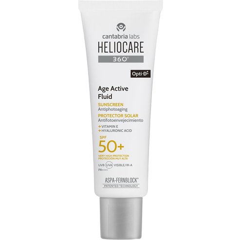 Heliocare 360 Age Active Spf50+ Fluid Antiphotoaging Sunscreen Αντηλιακό Προσώπου Πού Υψηλής Προστασίας που Προλαμβάνει & Αντιμετωπίζει την Φωτογήρανση 50ml