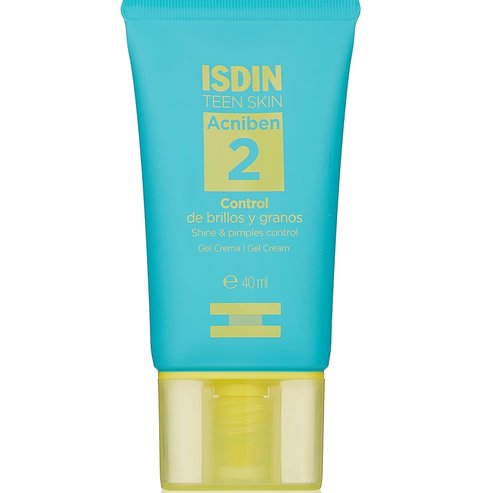 Isdin Acniben 2 Shine & Pimples Control Gel Cream Ежедневен хидратиращ гел-крем за лице за контрол на омазняването и пъпките с матиращ ефект 40ml
