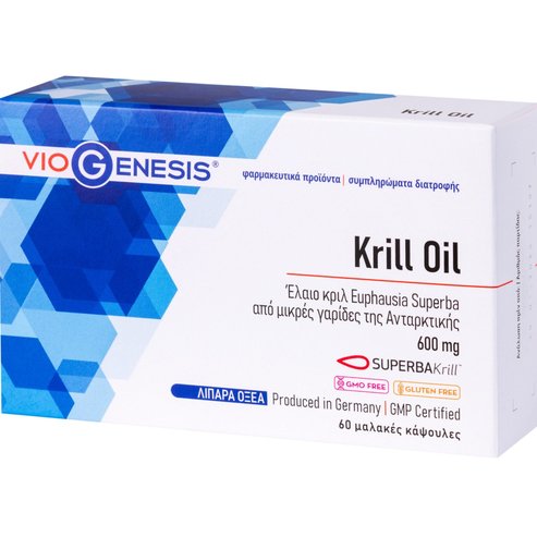 Viogenesis Krill Oil 600mg 60 Softgels