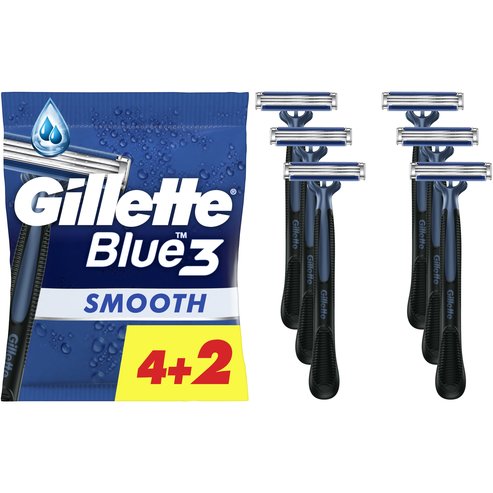 Gilette Promo Blue3 Smooth Disposable Razors 6 бр