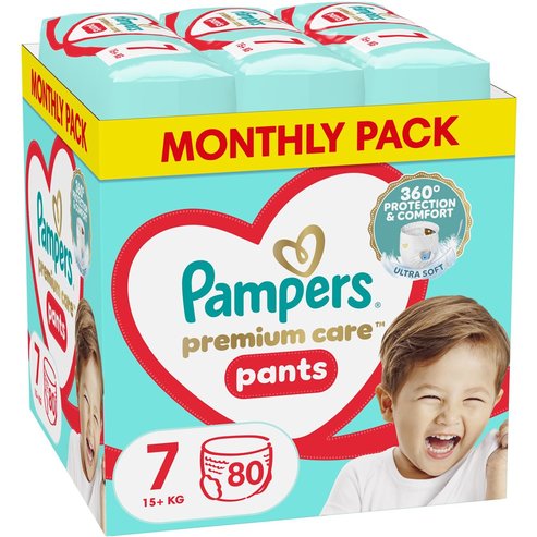 Pampers Premium Care Pants Monthly Pack No7 (15+kg) 80 бр