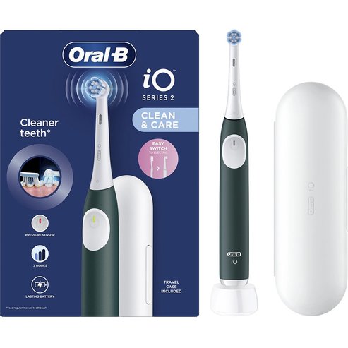Oral-B iO Series 2 Clean & Care Electric Toothbrush with Travel Case 1 бр - Dark Green