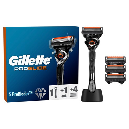 Gillette ProGlide 1 дръжка, 5 резервни части и 1 свободна стойка