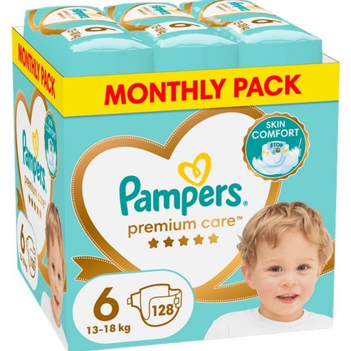 Pampers Premium Care Monthly Pack Νο6 (13-18kg) 128 бр (3x32 бр)