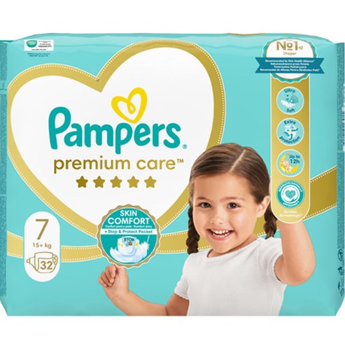 Pampers Premium Care No7 (15+kg) 32 бр