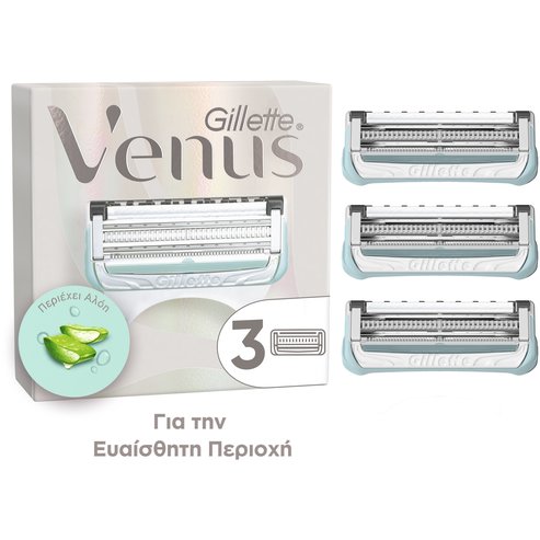 Gillete Venus For Pubic Hair & Skin Razor Blade Refill 3 бр