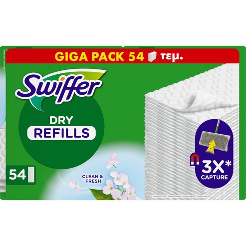 Swiffer Promo Clean & Fresh Dry Refils 54 бр (3x18 бр)