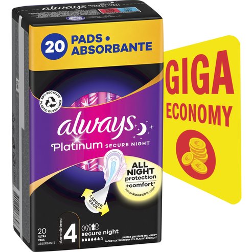 Always Promo Platinum Secure Night Size 4, 20 бр