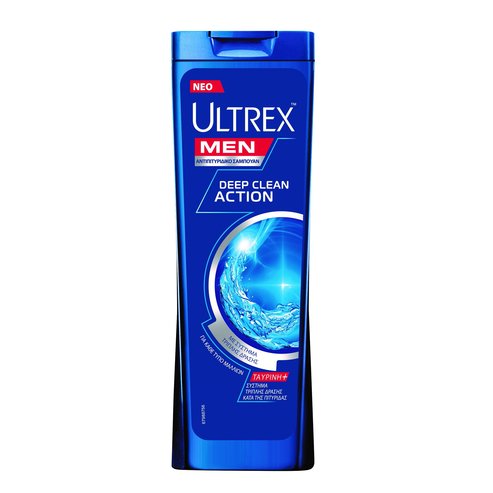 Ultrex Men Deep Clean Action Шампоан против пърхот с двойна система на действие, за нормална коса 360ml