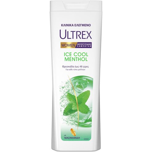 Ultrex Women Ice Cool Menthol Anti-Dandruff Shampoo 360ml