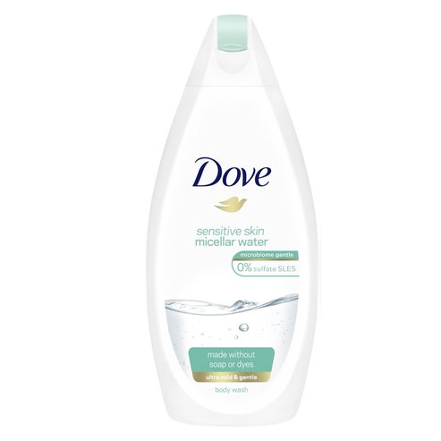 Dove Sensitive Skin Micellar Water Body Wash Хипоалергенен душ гел с 0% пигменти и сапун 750ml